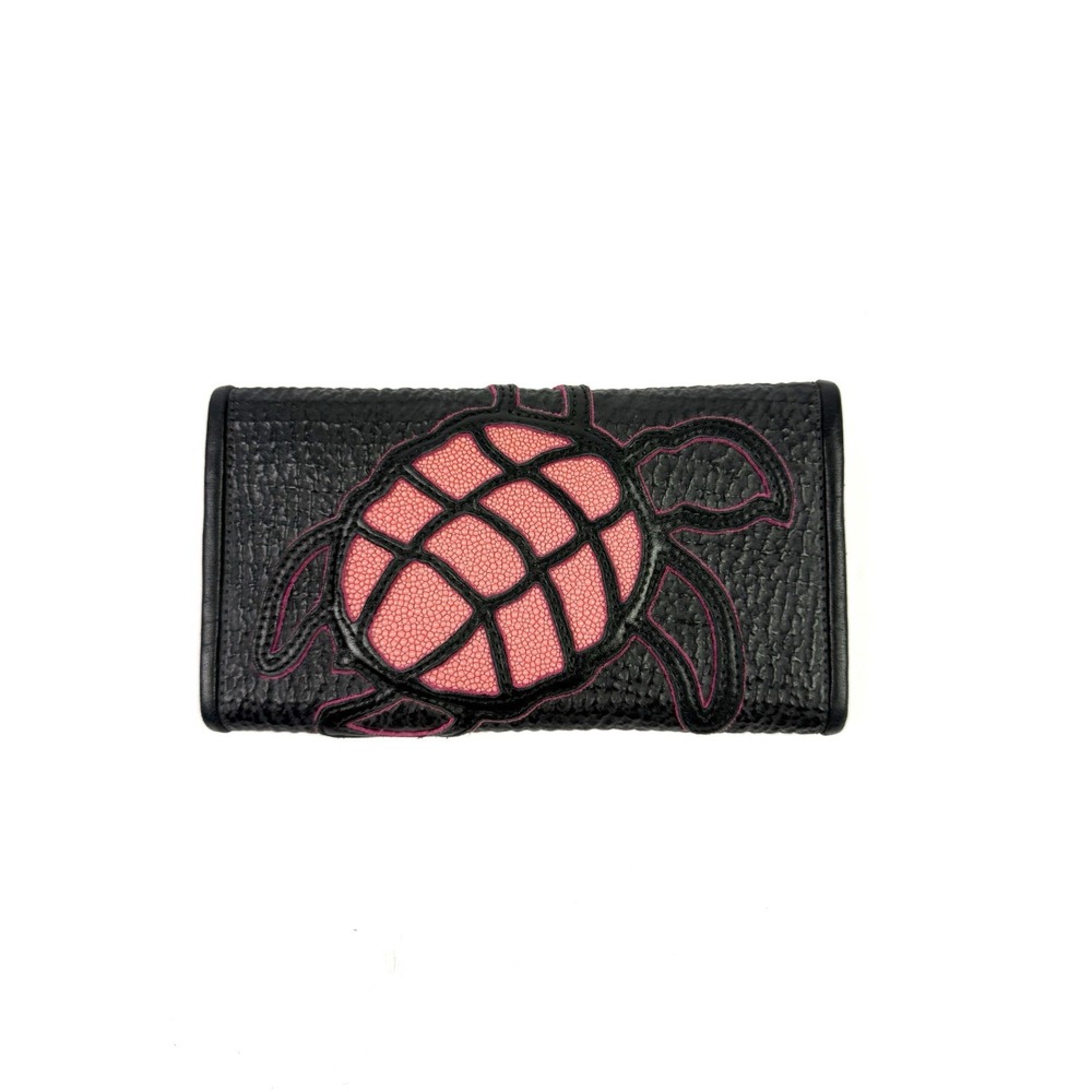 North Shore Leather Hawaii Wallet Honu Turtle Skull Biker Clutch Rare Artisan